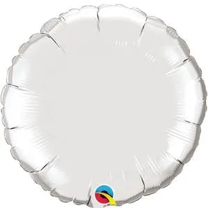 18" SILVER/SILVER ROUND-Qualtex