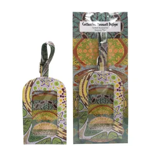 Aboriginal Art Leather Look Luggage Tag Bush Tomatoes - Gift Packed