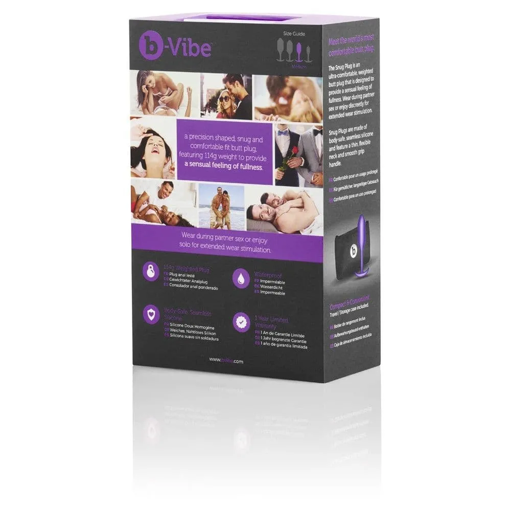 Enhanced Comfort b-Vibe Snug Plug 2 in Vibrant Purple