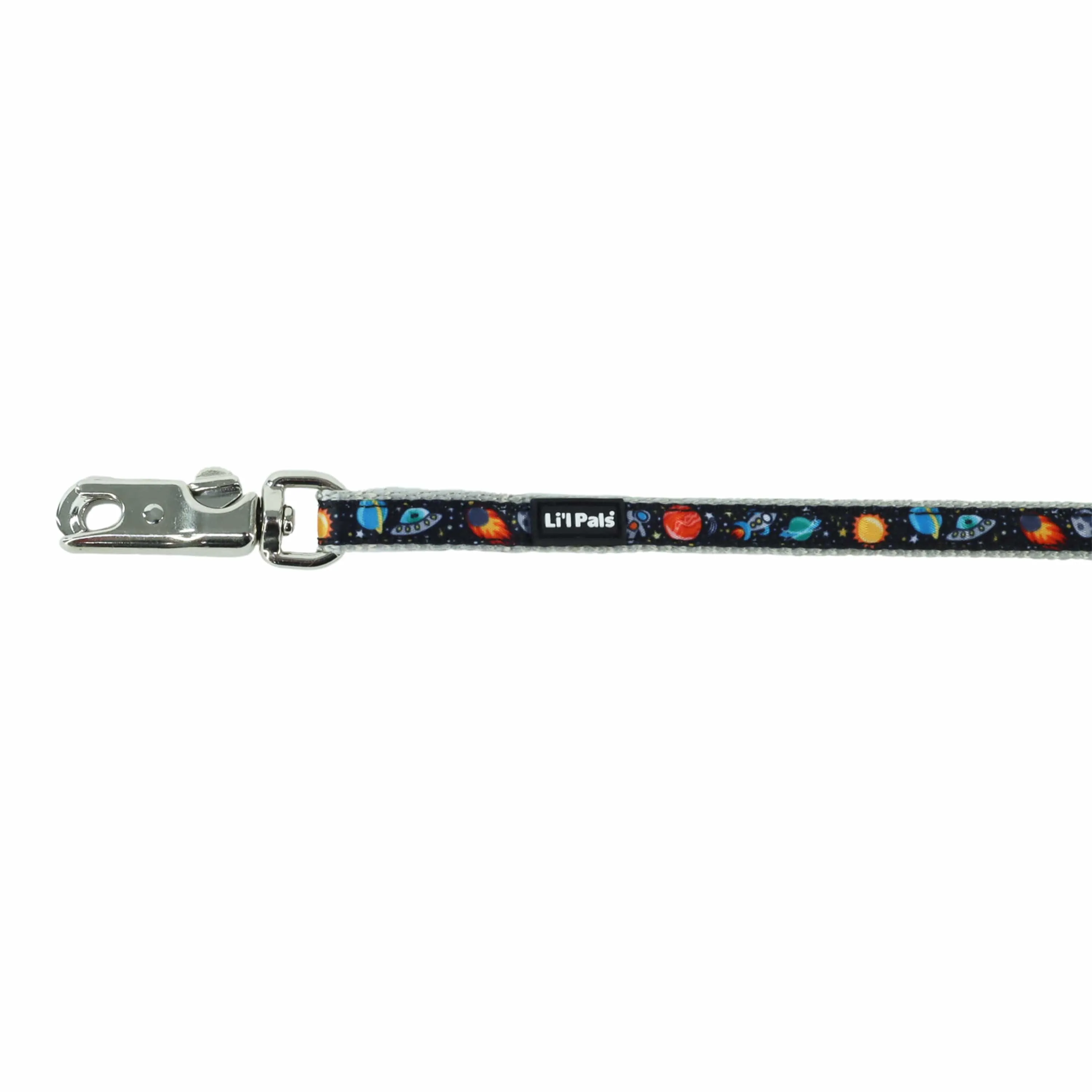 Coastal Pet Products Li'l Pals Charming Ribbon Overlay Dog Leash in Li'l Space Explorers