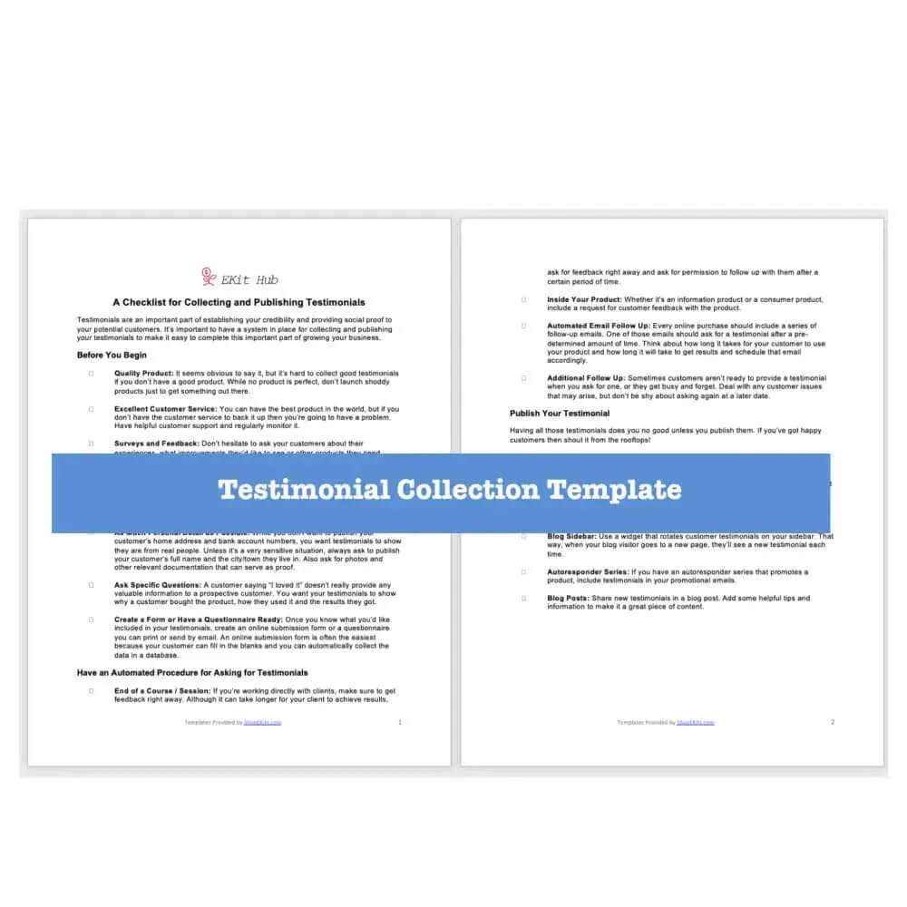 Collecting Testimonials and Case Study Templates (with PLR)