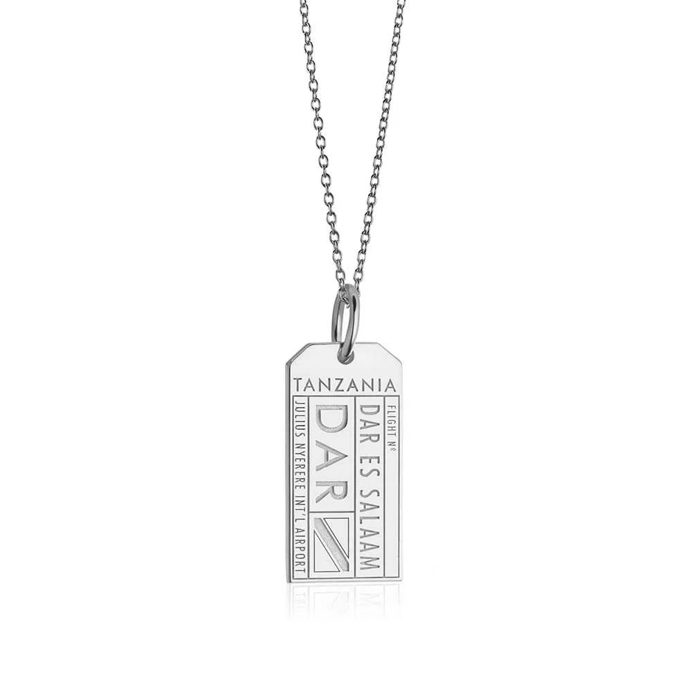 Dar es Salaam Tanzania DAR Luggage Tag Charm Silver