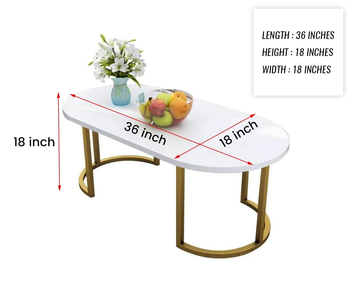 Dime Arts Shoppee Center Table Coffee Table,Sofa Side Table Simple Design Beautiful Coffee Table,Modern Coffee Table Living Room Minimalist Side Table for Home,Office (Black) (Iron)