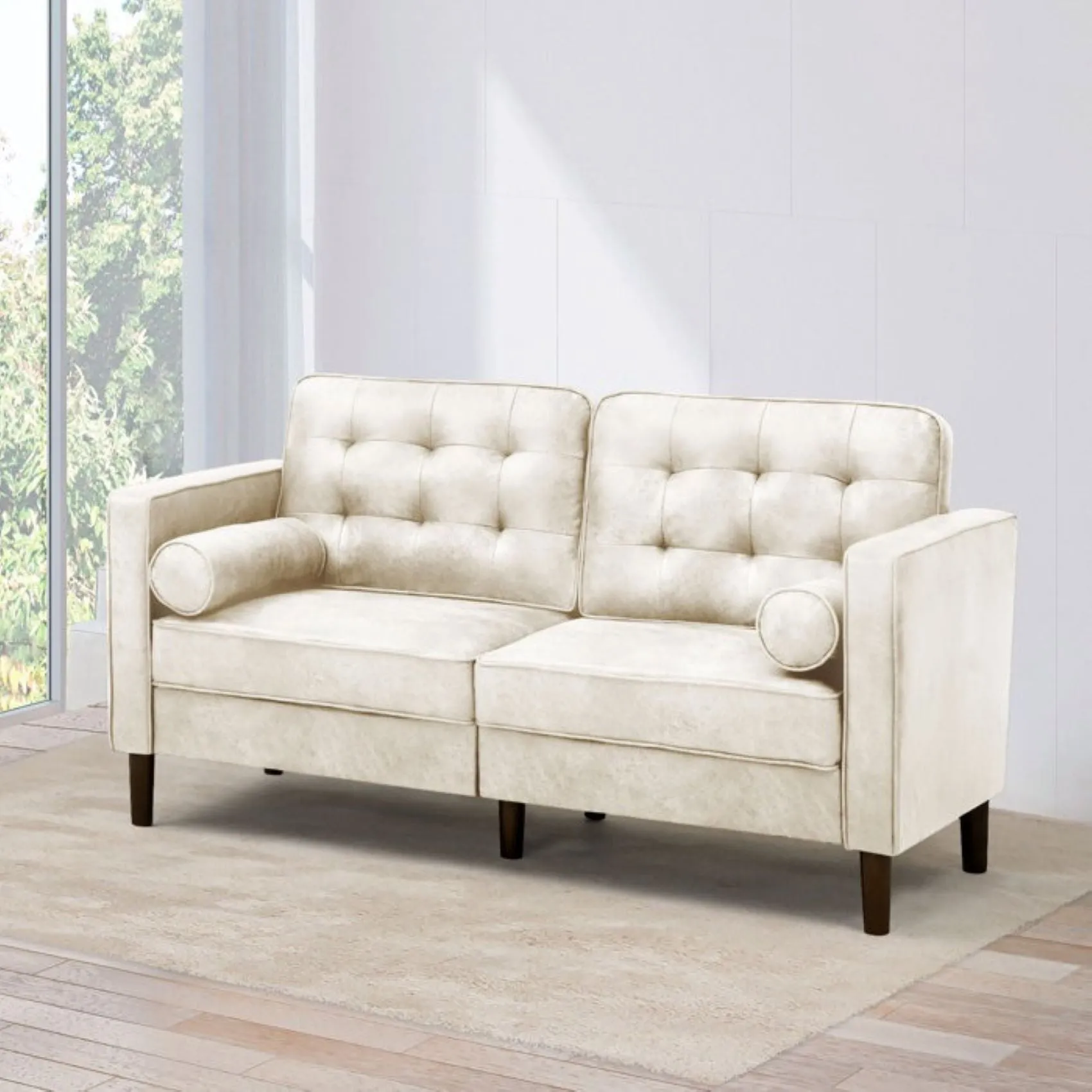 Drinel Leatherette Sofa for Living Room