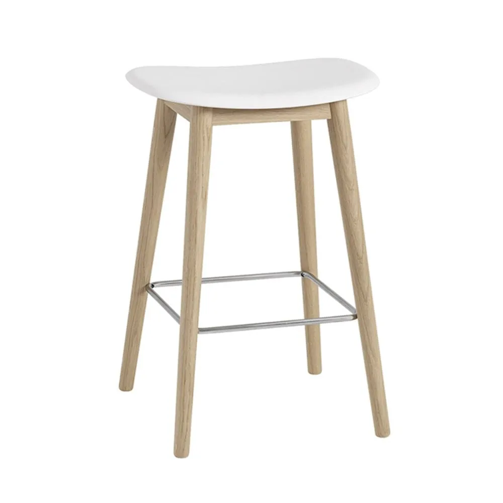 Fiber bar stool - wood base