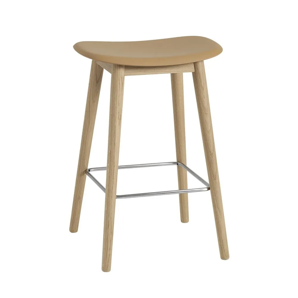 Fiber bar stool - wood base