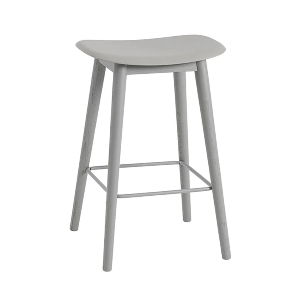 Fiber bar stool - wood base