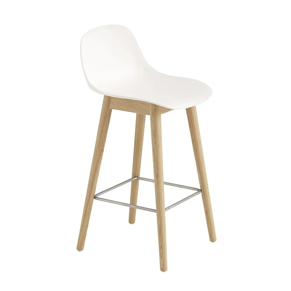 Fiber bar stool - wood base