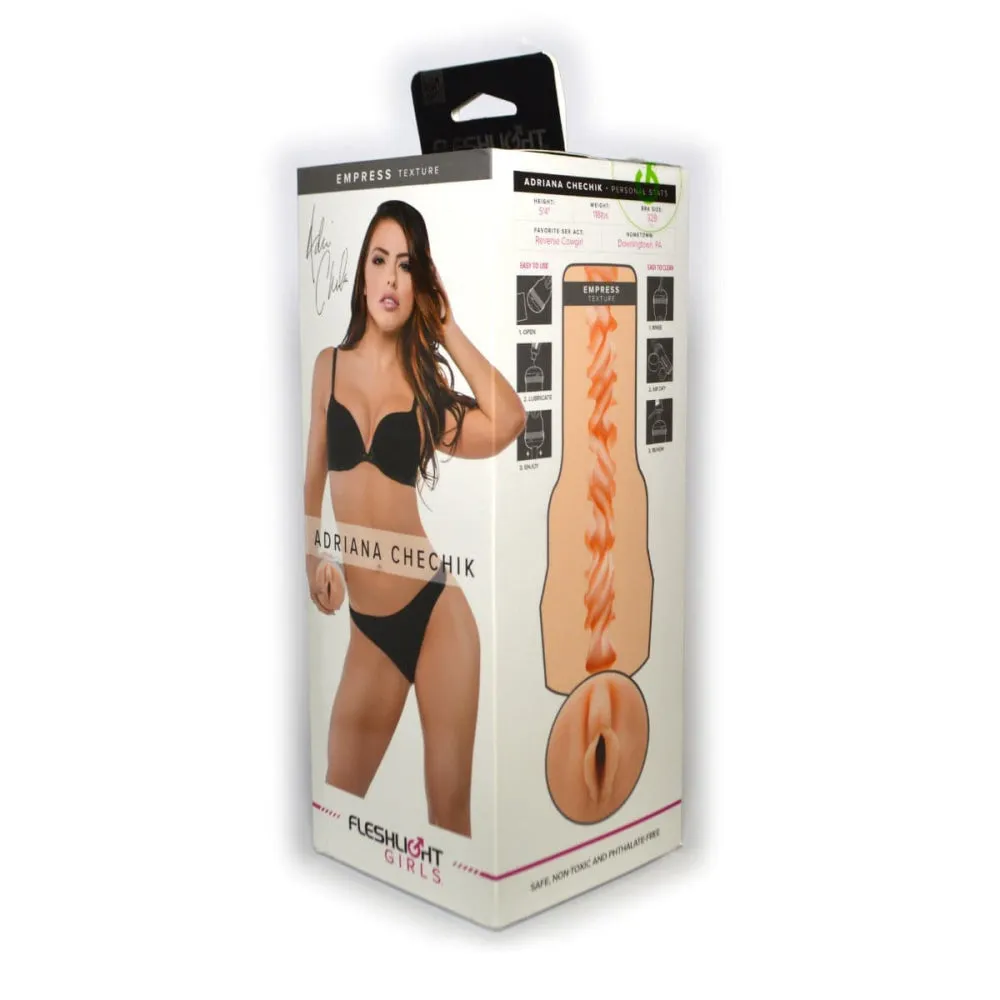 Sure! Here’s an optimized title for the e-commerce product:

Adriana Chechik Realistic Vaginal Masturbator - Premium Fleshlight Experience with Textured Interior
