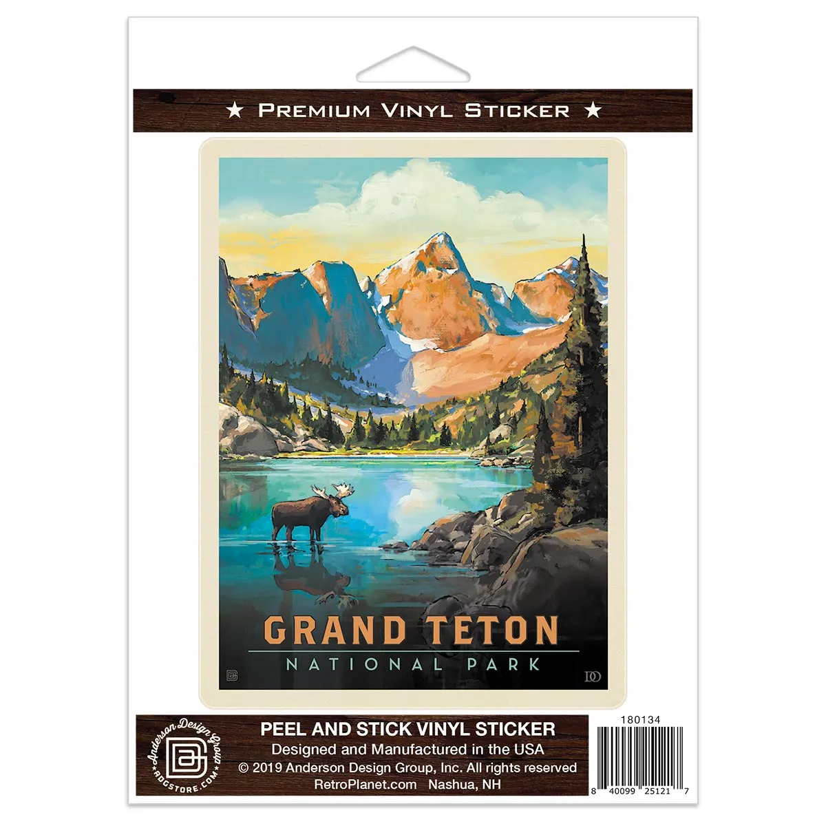Grand Teton National Park Wyoming Lake Vinyl Sticker