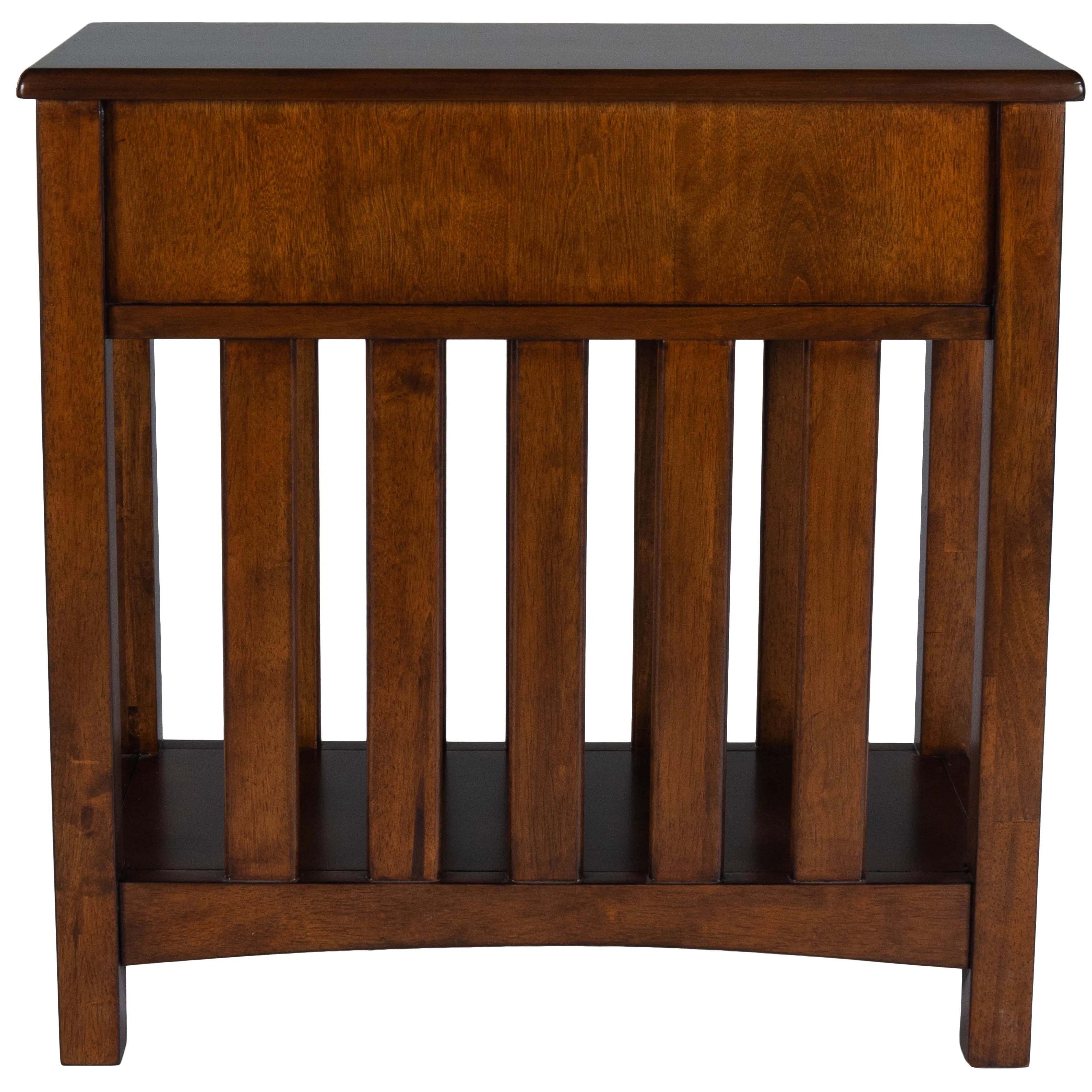 Larina Shaker Wood Side Table in Dark Brown  5216024