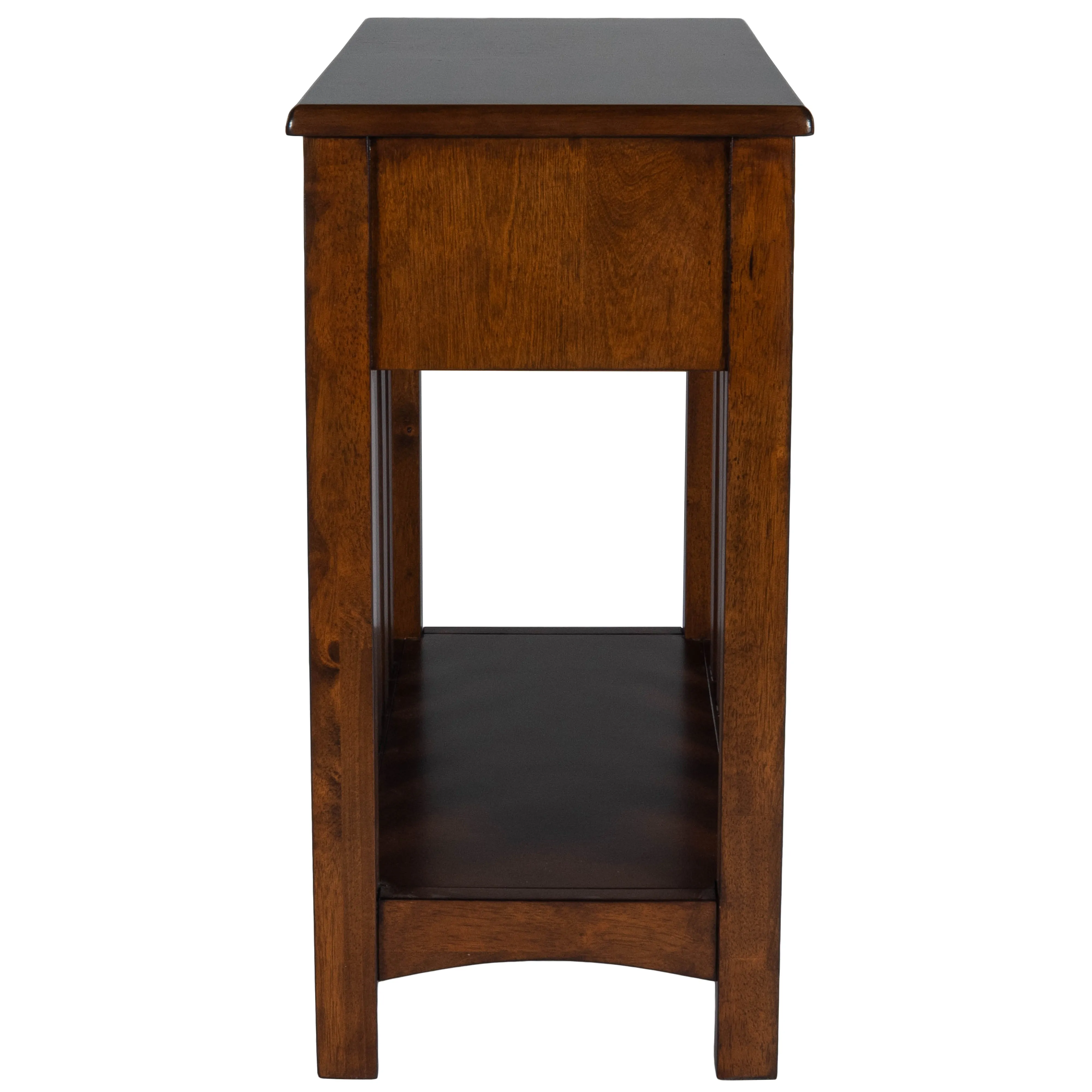 Larina Shaker Wood Side Table in Dark Brown  5216024
