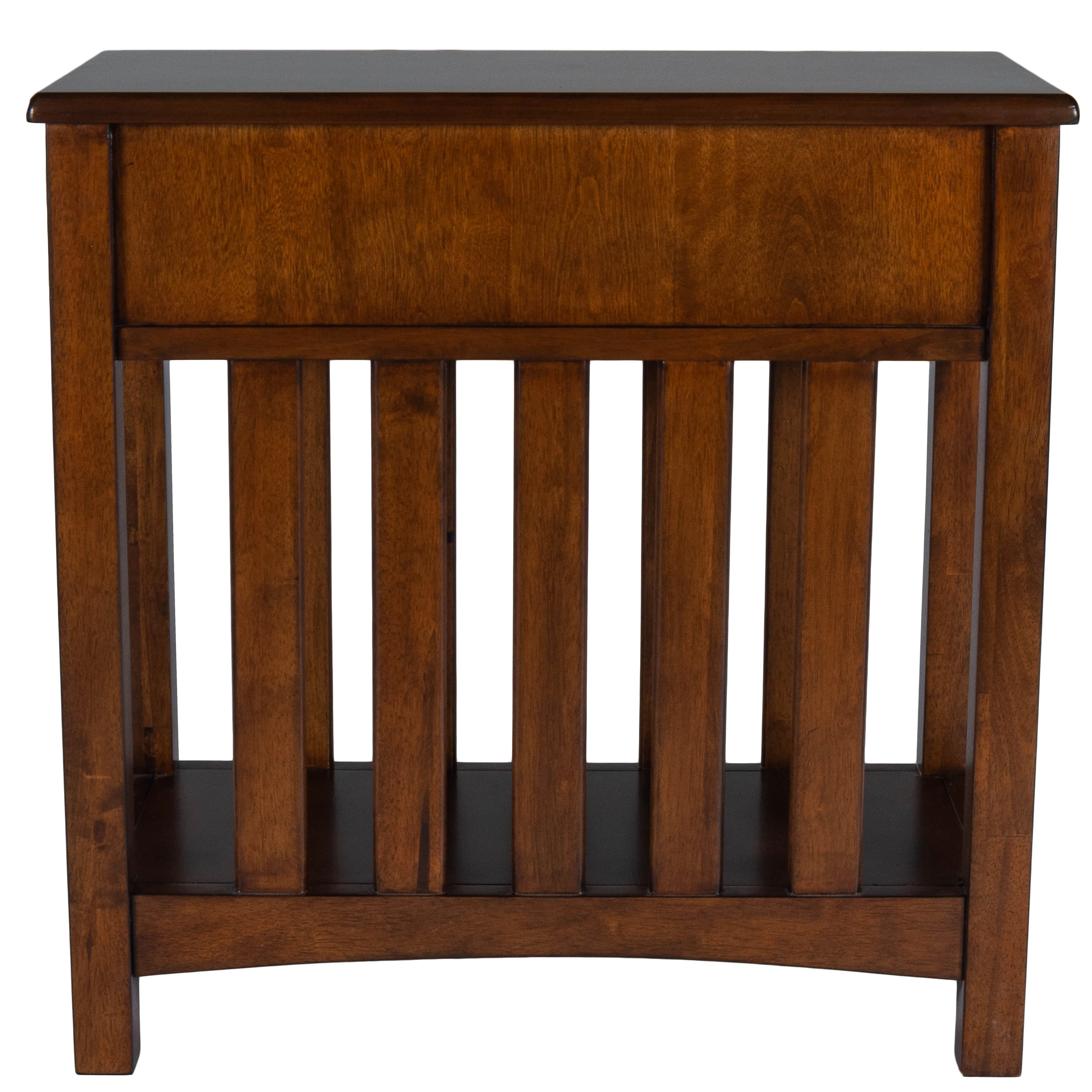 Larina Shaker Wood Side Table in Dark Brown  5216024