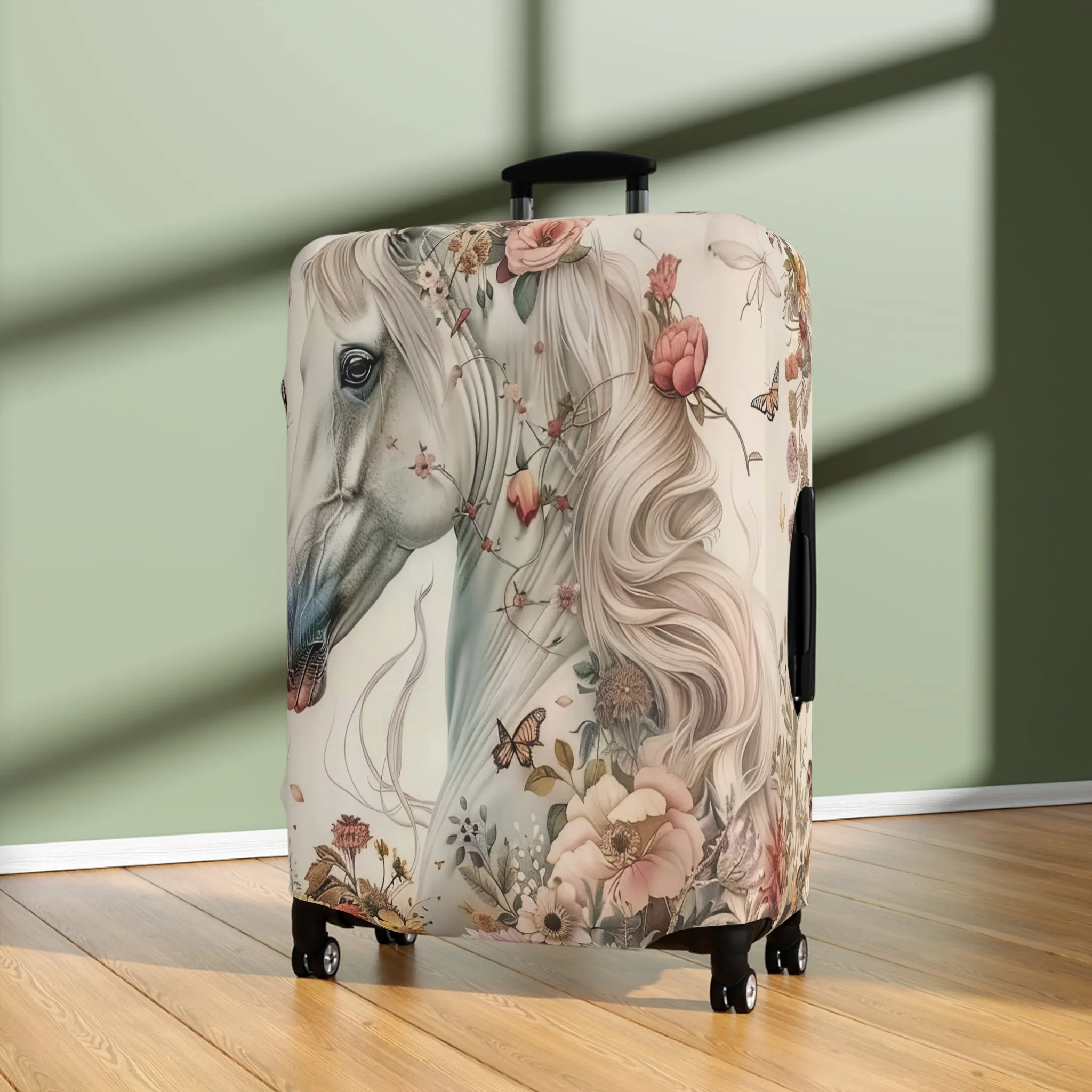Luggage Cover, Country and Western, Boho Floral Horse, awd-1671