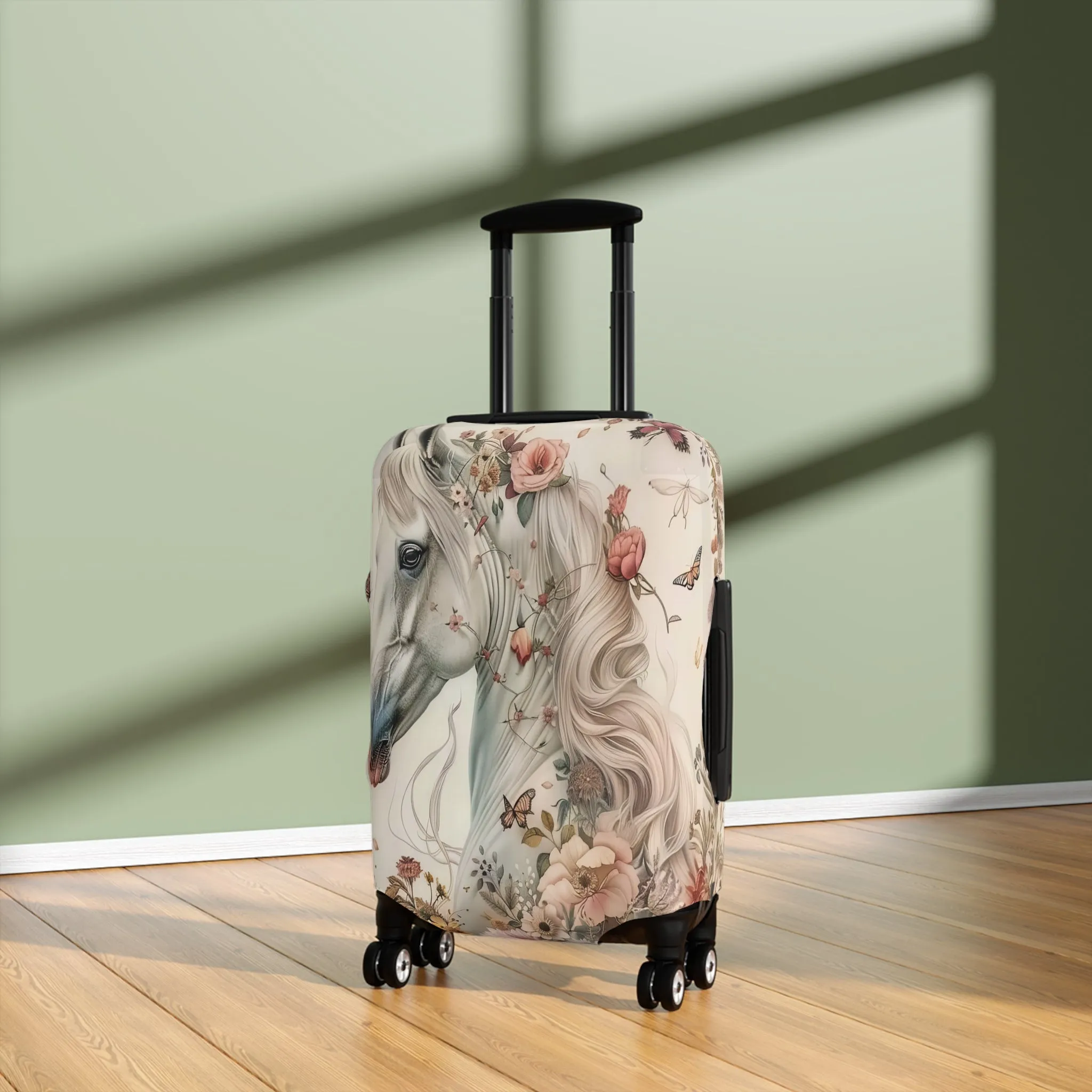 Luggage Cover, Country and Western, Boho Floral Horse, awd-1671