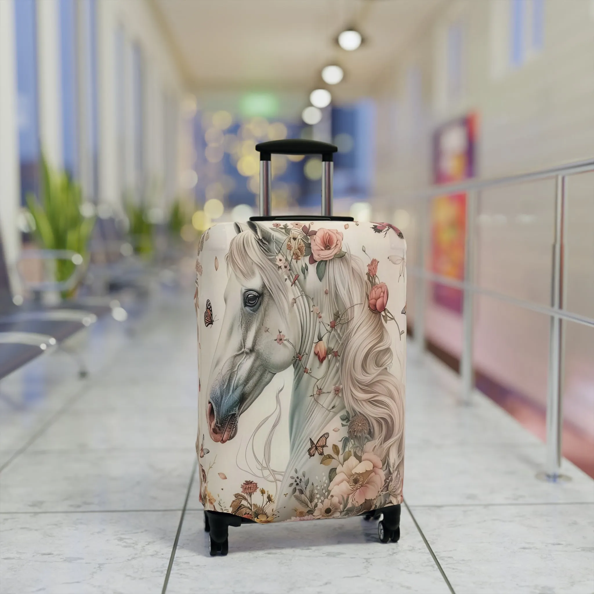 Luggage Cover, Country and Western, Boho Floral Horse, awd-1671