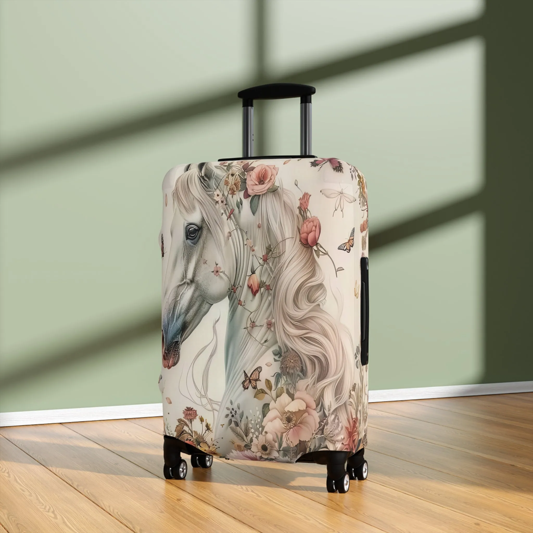 Luggage Cover, Country and Western, Boho Floral Horse, awd-1671