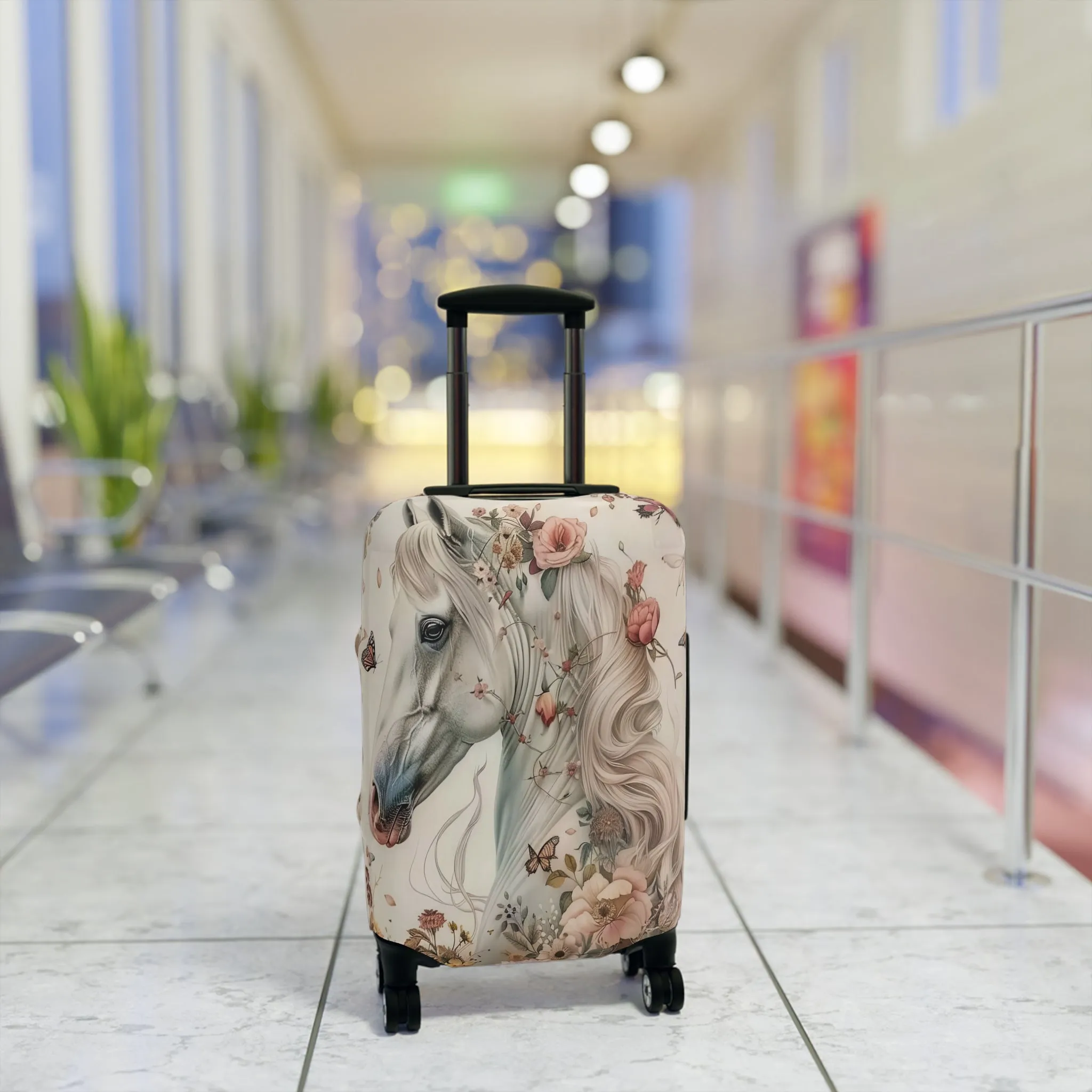Luggage Cover, Country and Western, Boho Floral Horse, awd-1671