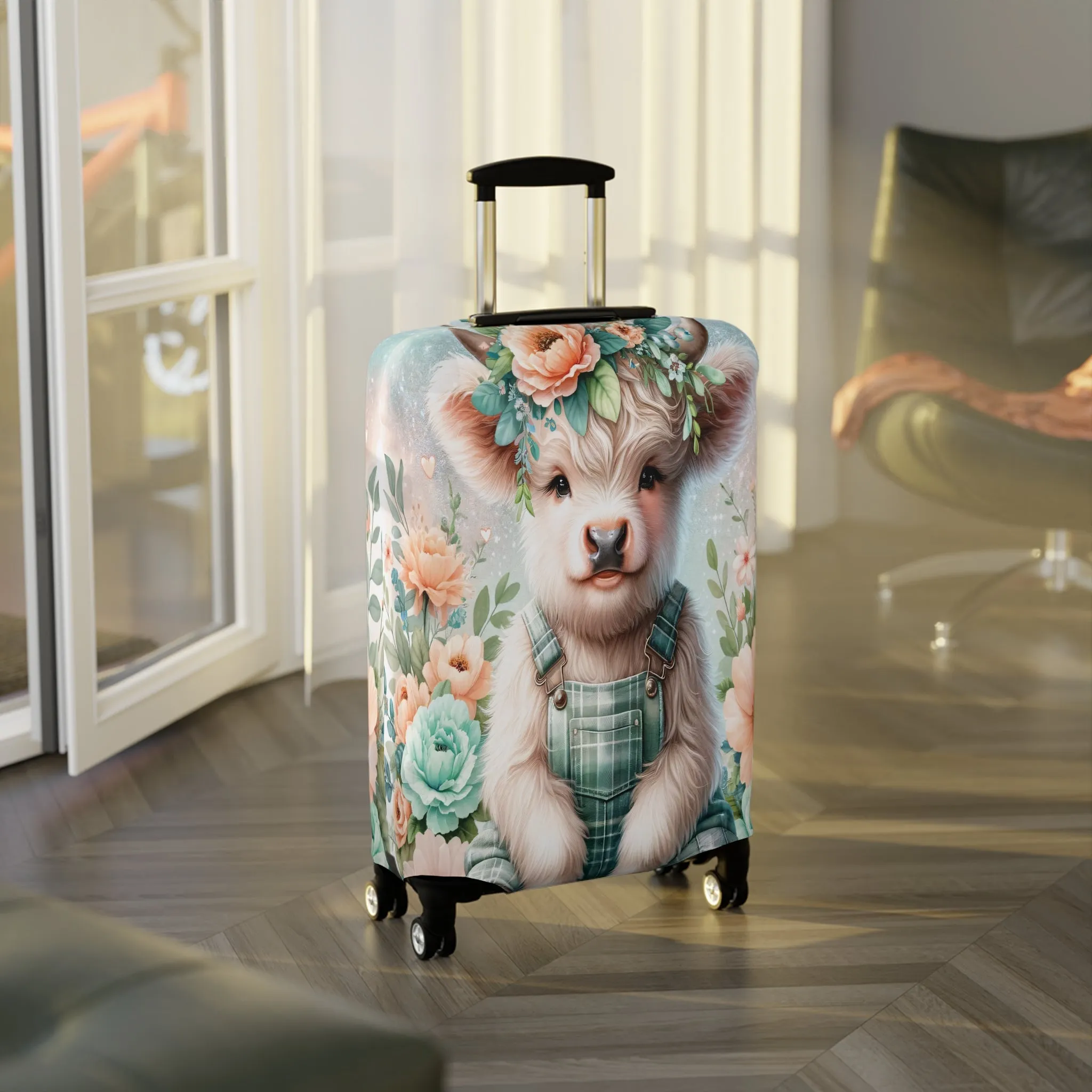 Luggage Cover, Highland Cow, awd-1158