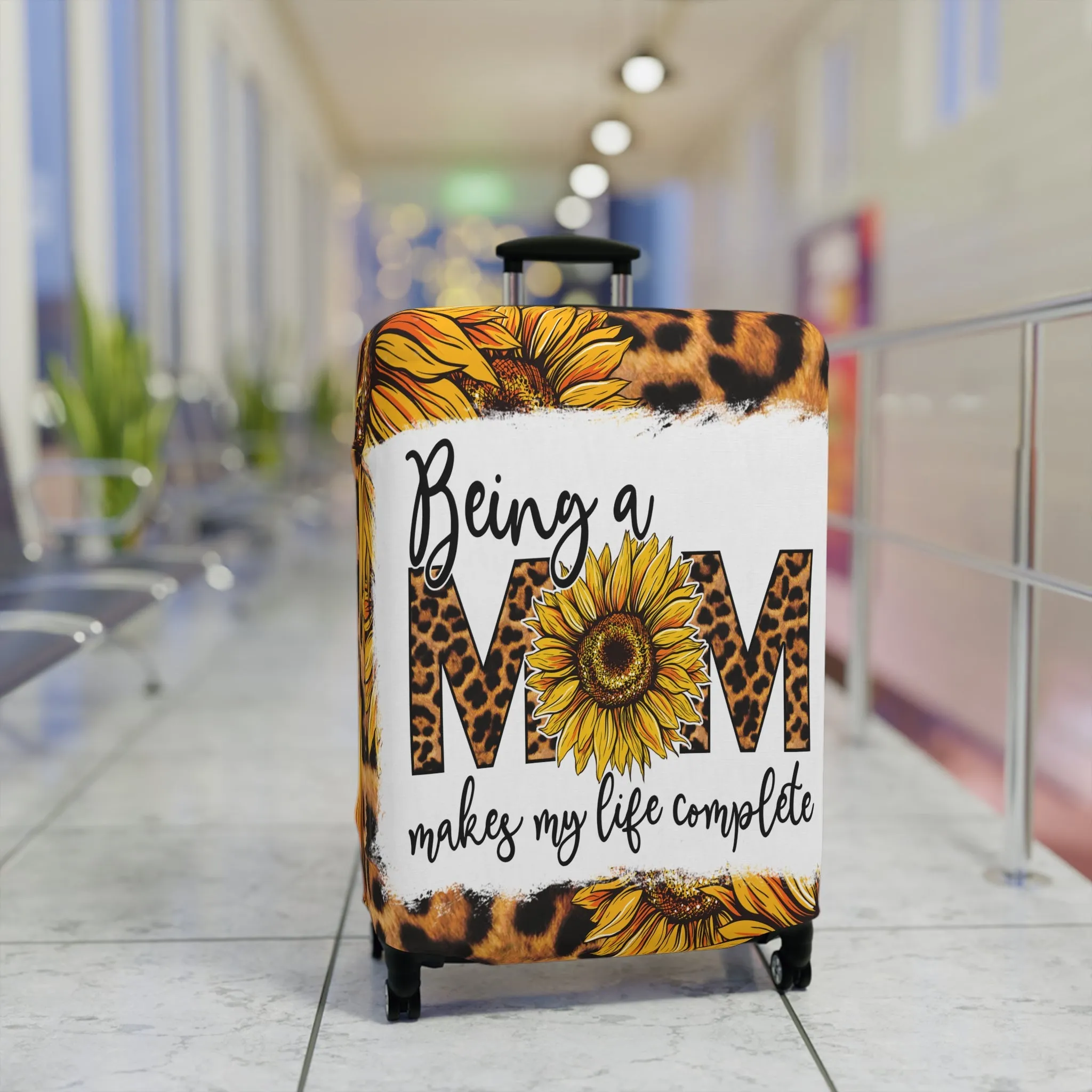 Luggage Cover, Sunflowers, Being a Mom makes my life complete, awd-1745