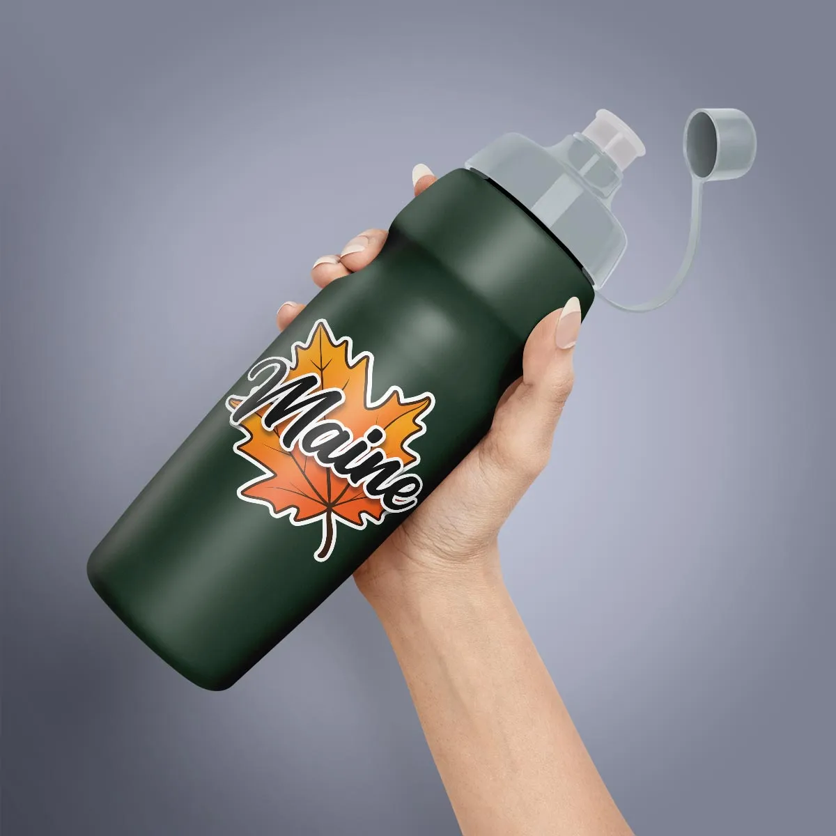 Maine Autumn Leaf Die Cut Vinyl Sticker
