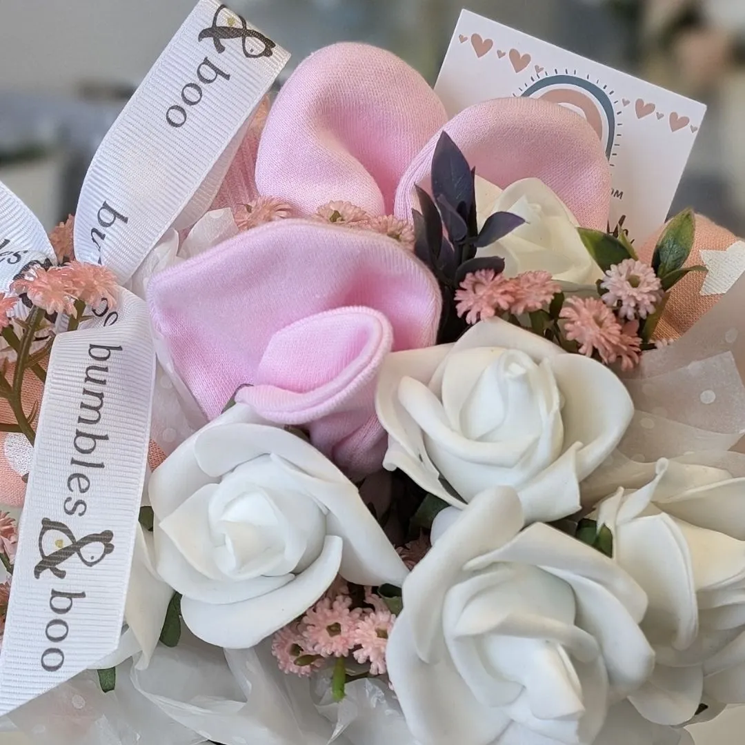 New Mum Gifts - Baby Sock & Mitten Bouquet