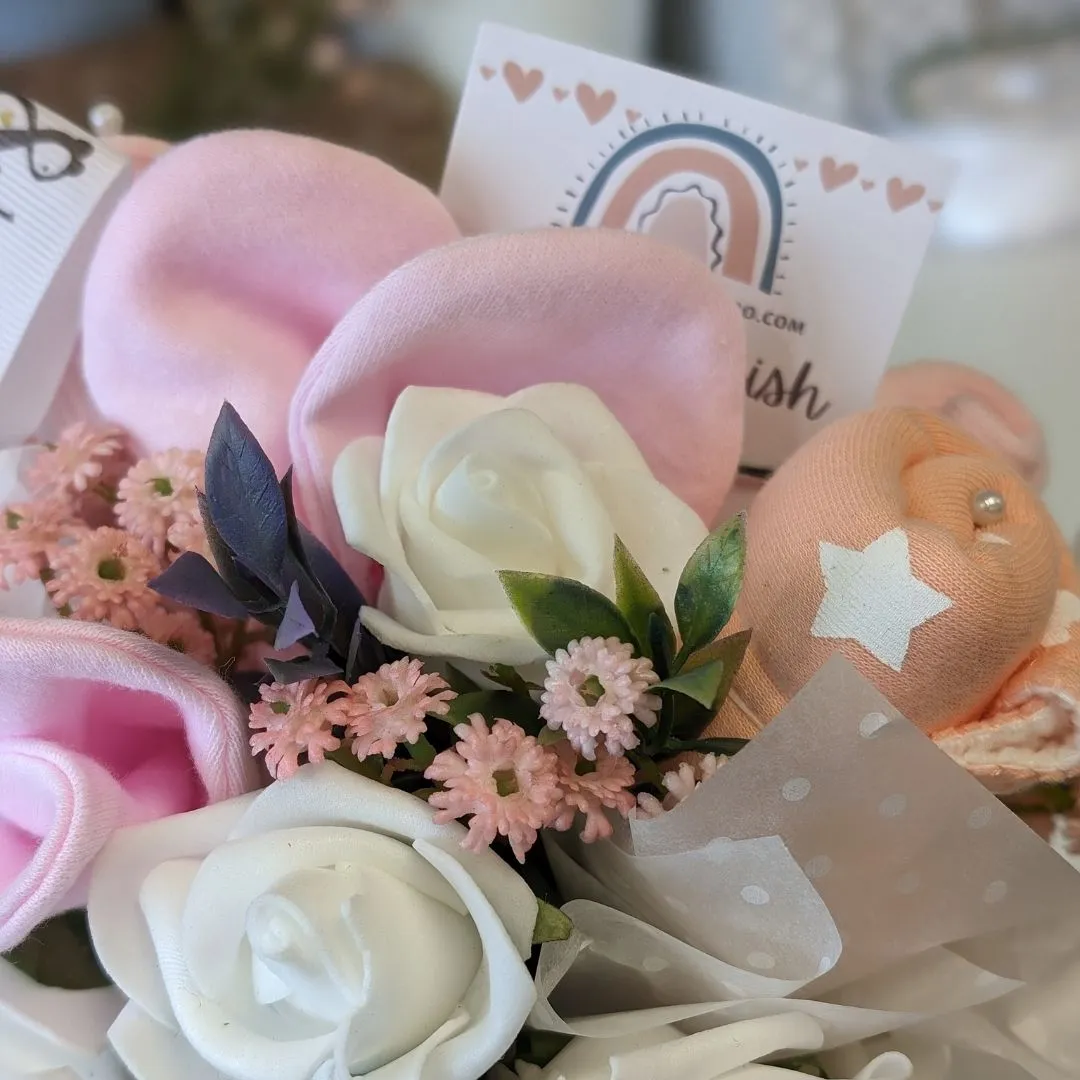 New Mum Gifts - Baby Sock & Mitten Bouquet
