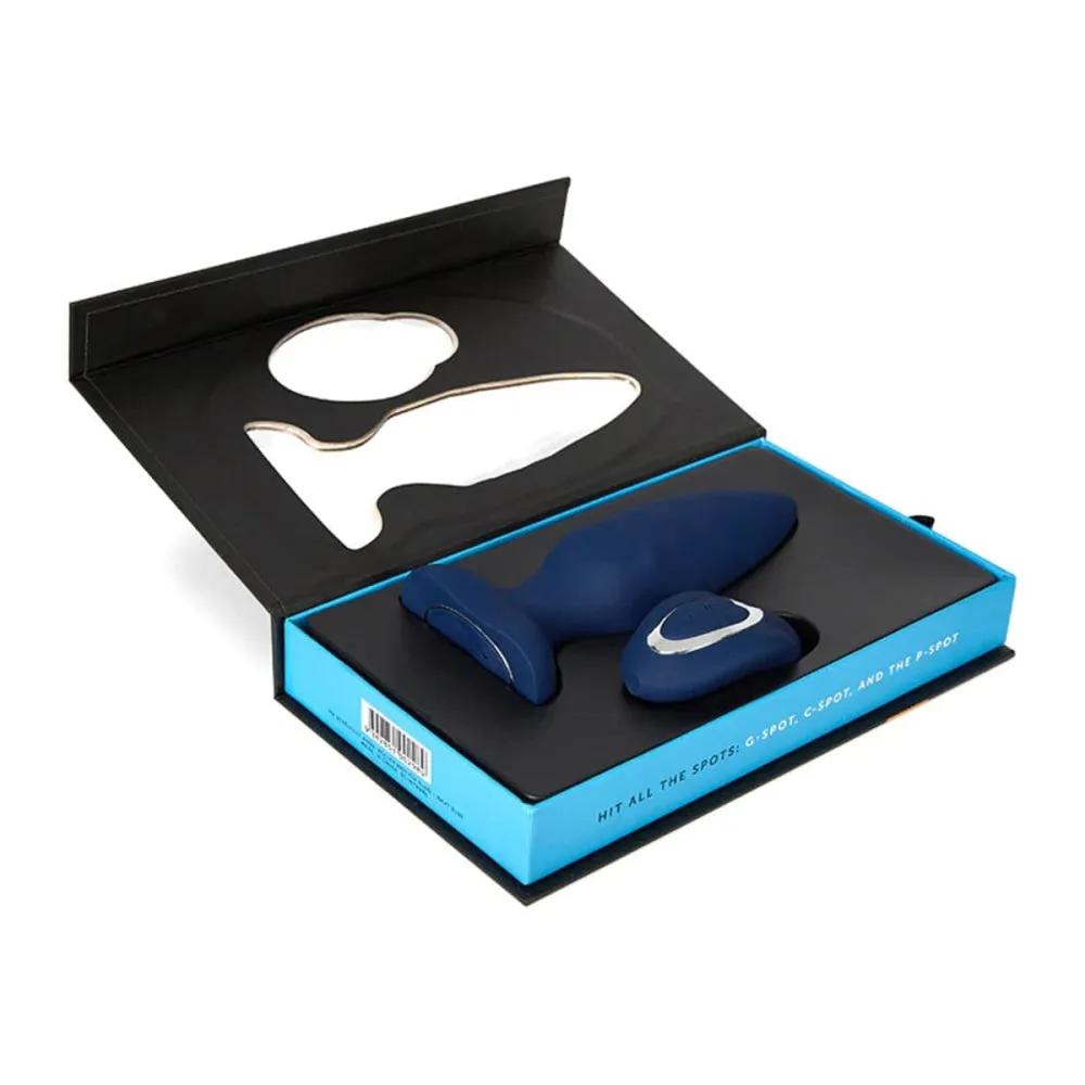 Nu Sensuelle Andii Motion Roller Vibrating Butt Plug - Navy Blue