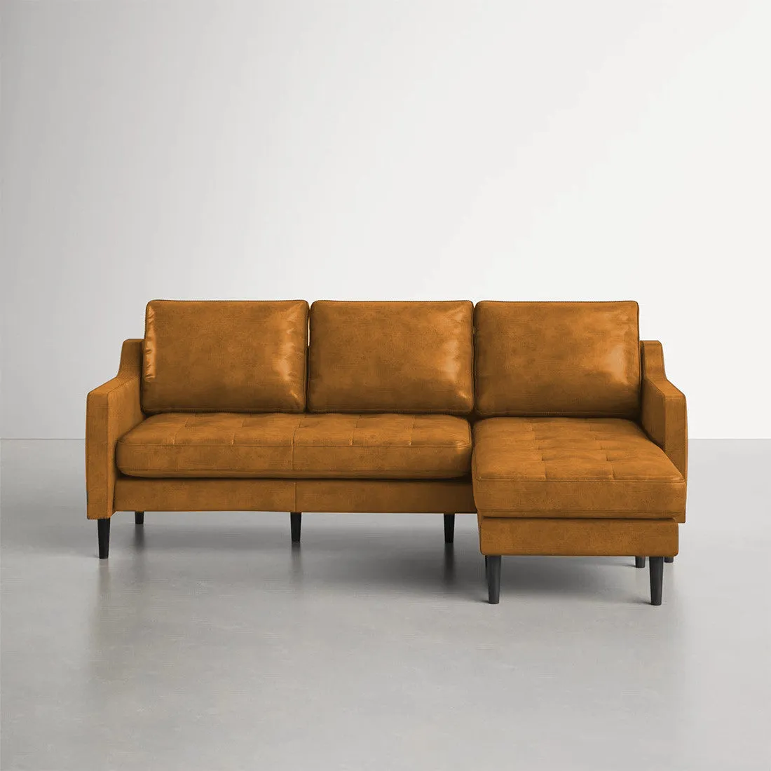 Pacific 4 Seater Leather L Shape Sofa for Living Room
