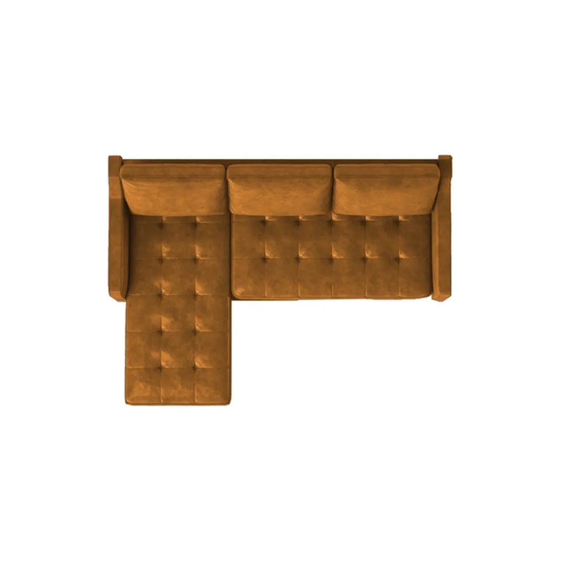Pacific 4 Seater Leather L Shape Sofa for Living Room