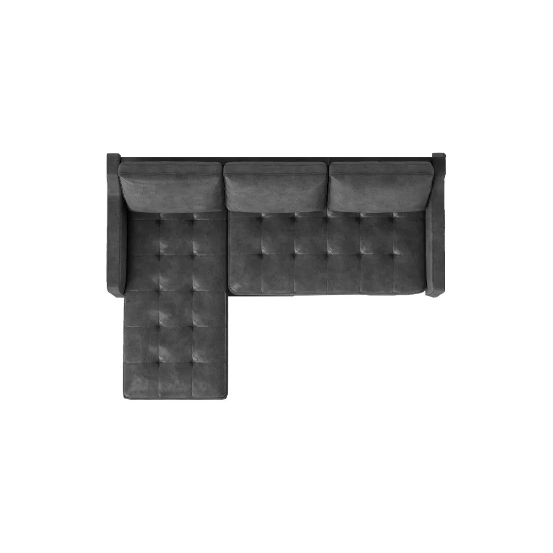 Pacific 4 Seater Leather L Shape Sofa for Living Room