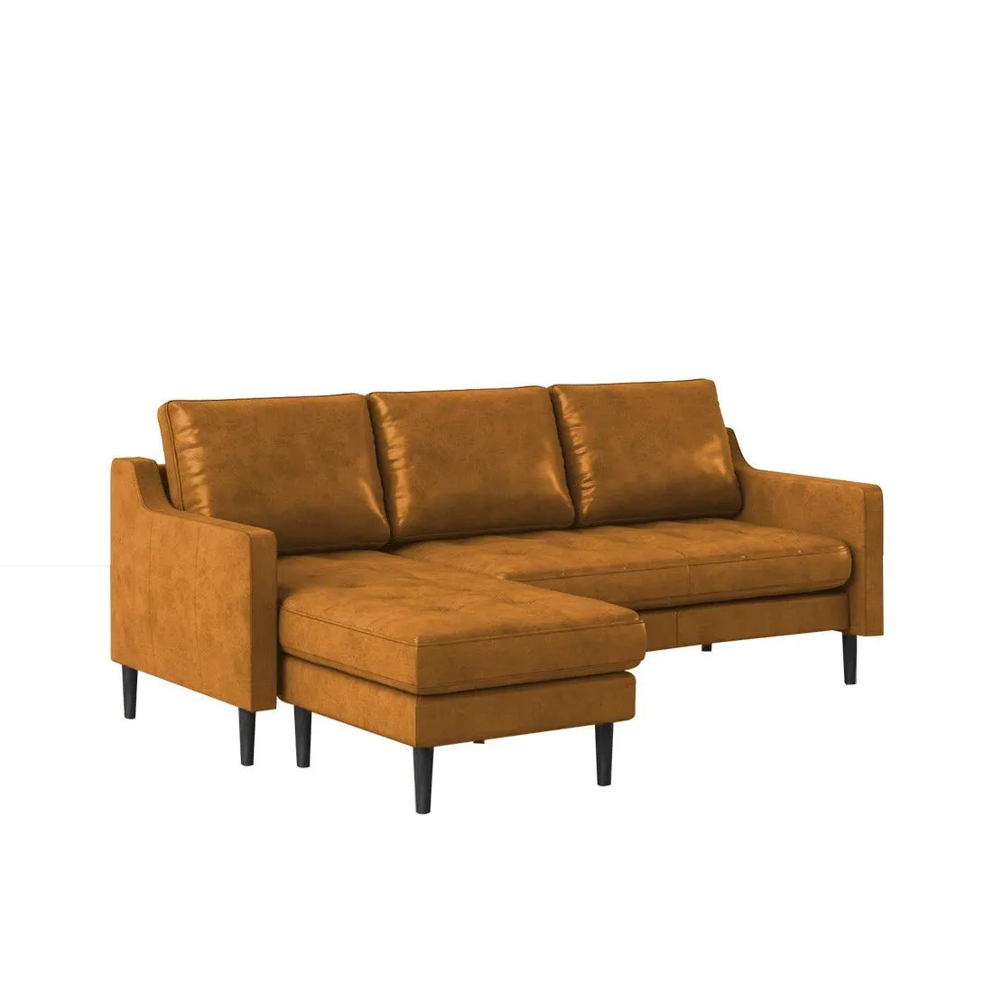 Pacific 4 Seater Leather L Shape Sofa for Living Room