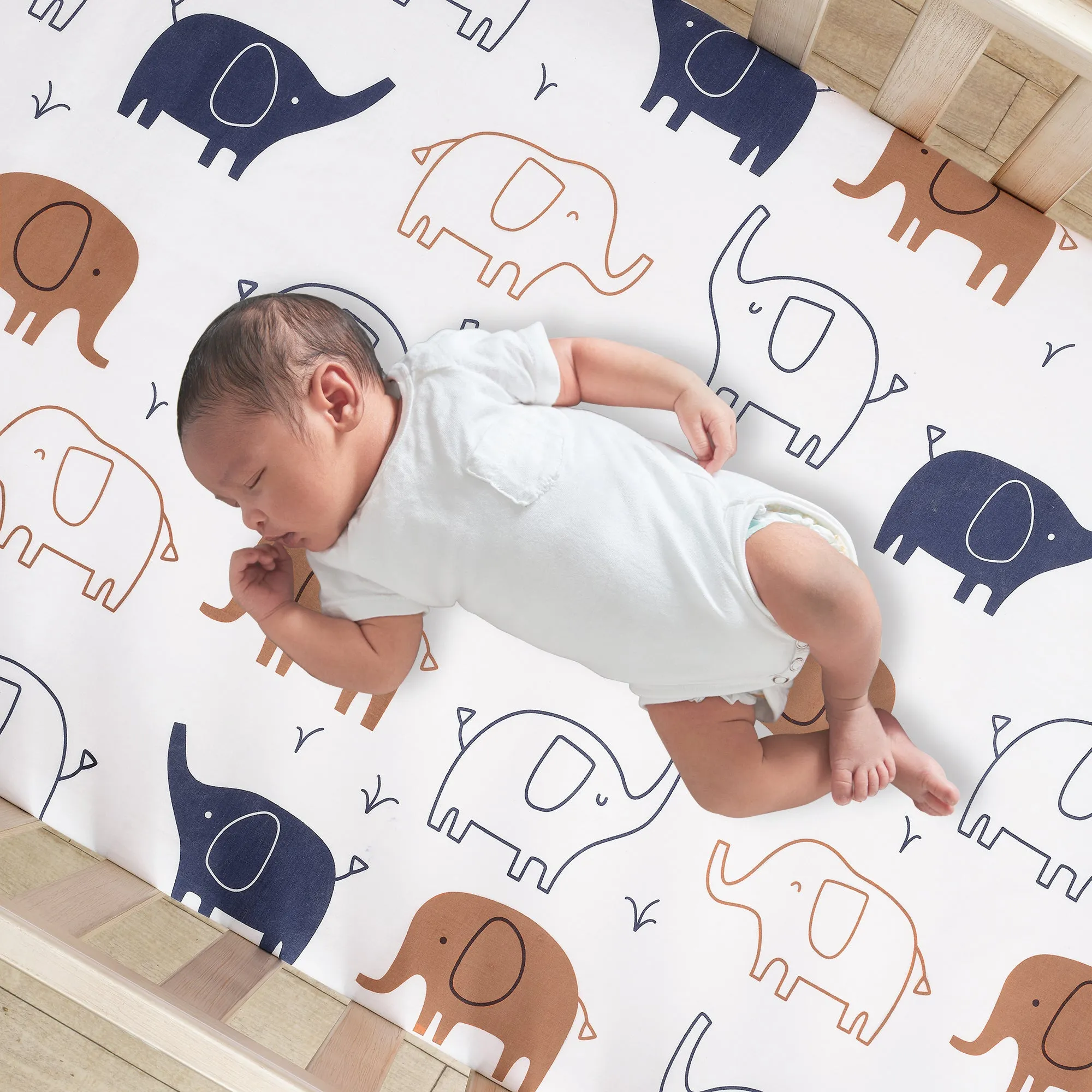 Playful Elephant 3-Piece Crib Bedding Set