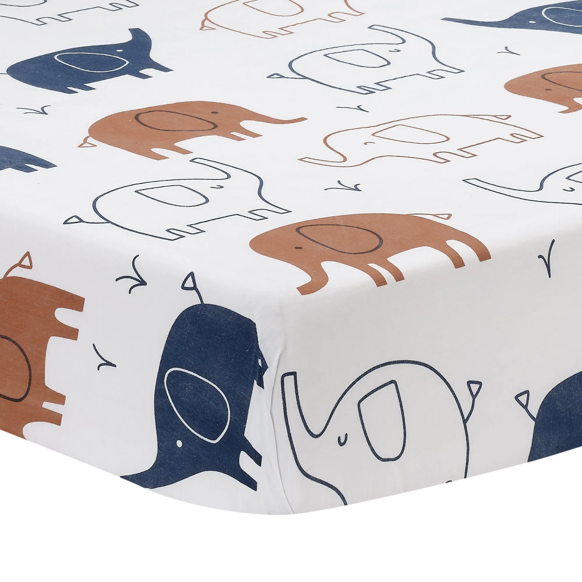 Playful Elephant 3-Piece Crib Bedding Set