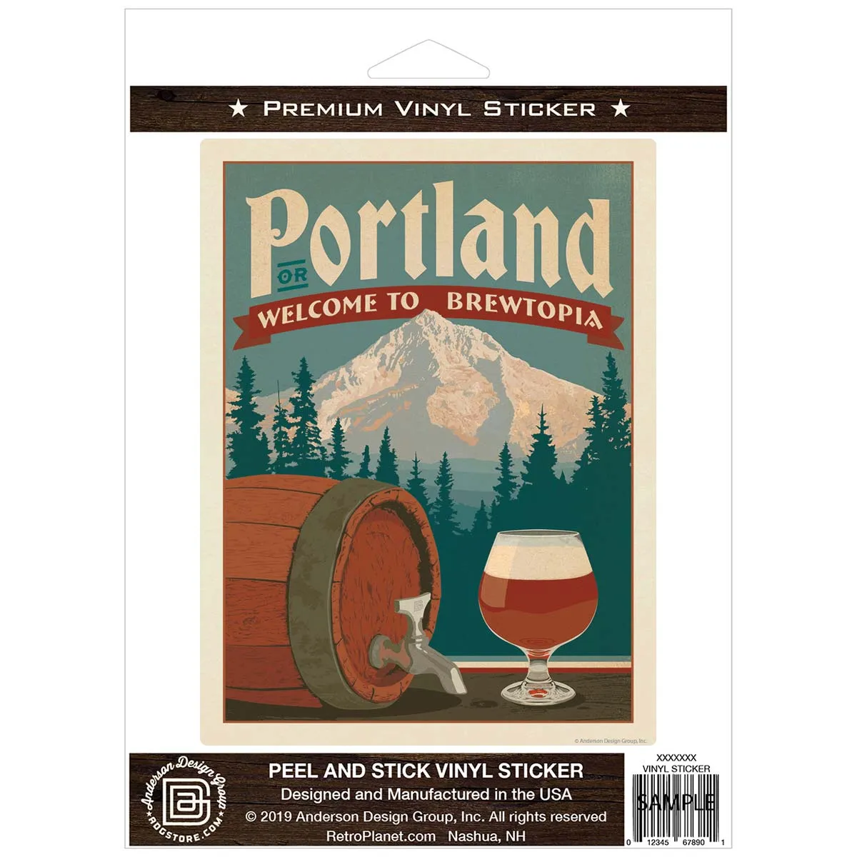 Portland Oregon Brewtopia Beer Vinyl Sticker
