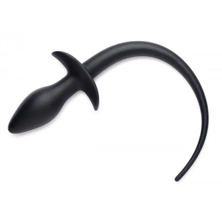 Silicone Bone-Shaped Gag, Tail Anal Plug, and Collar Puppy Play Set