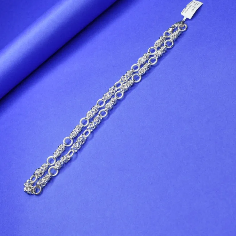 "Dapper Dudes: Elevate Your Style with a Pure Silver Super Hollow Chain for Men"