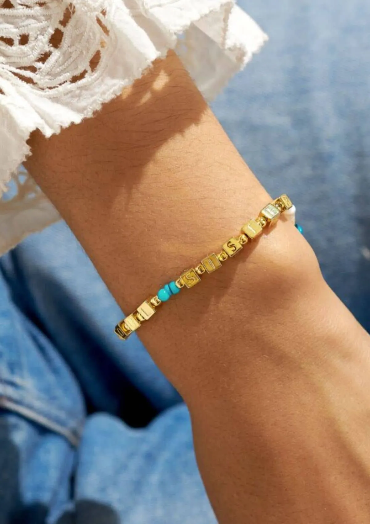 "Soul Sister" Gold Stretch Bracelet