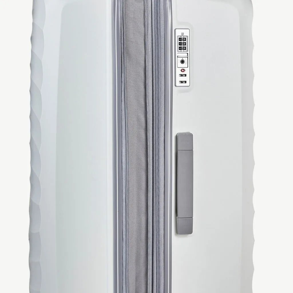 Rock Sunwave 79cm Large Expander Hardsided Luggage - White