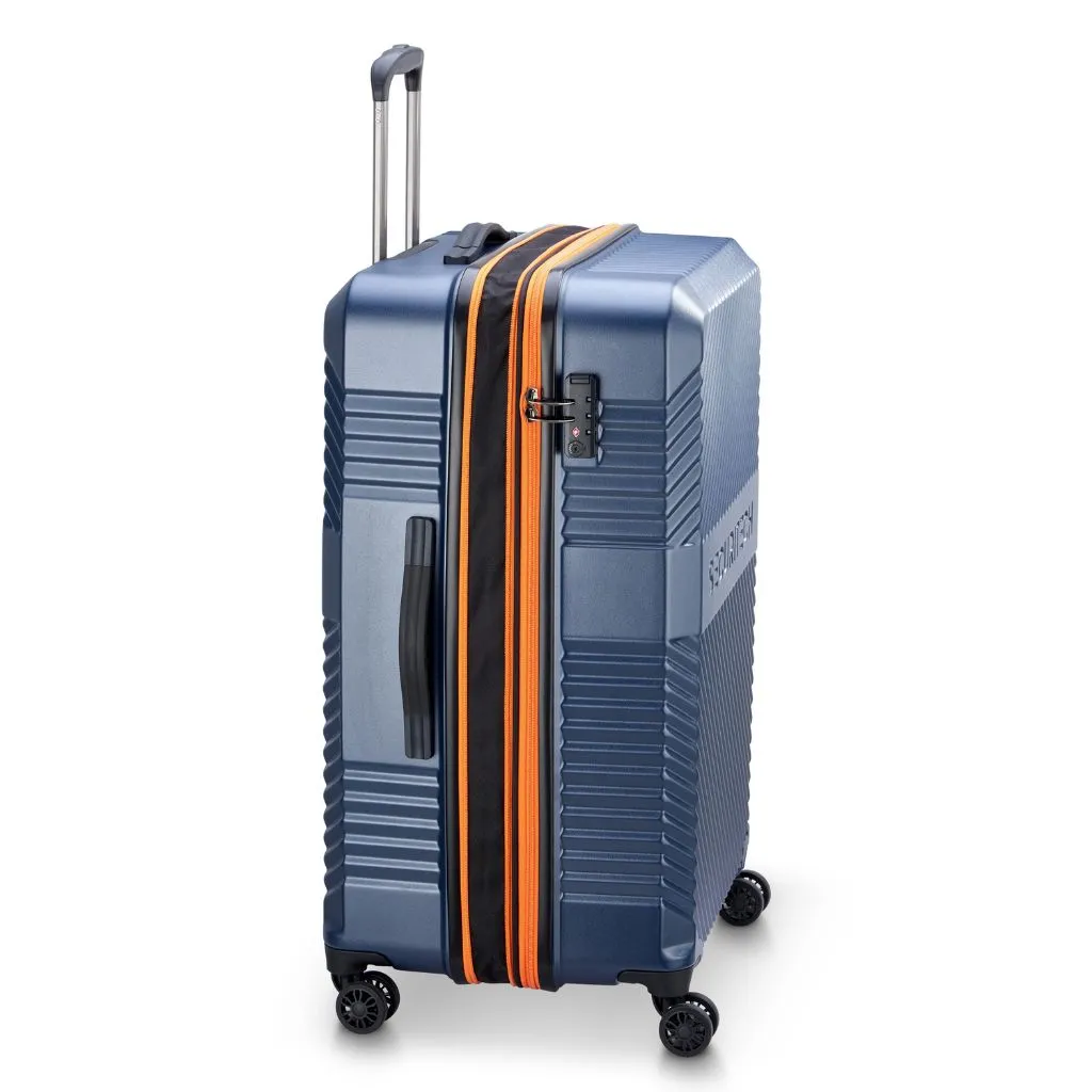 Large Blue Securitech By Delsey Patrol 75.5cm Hardsided Expandable Luggage