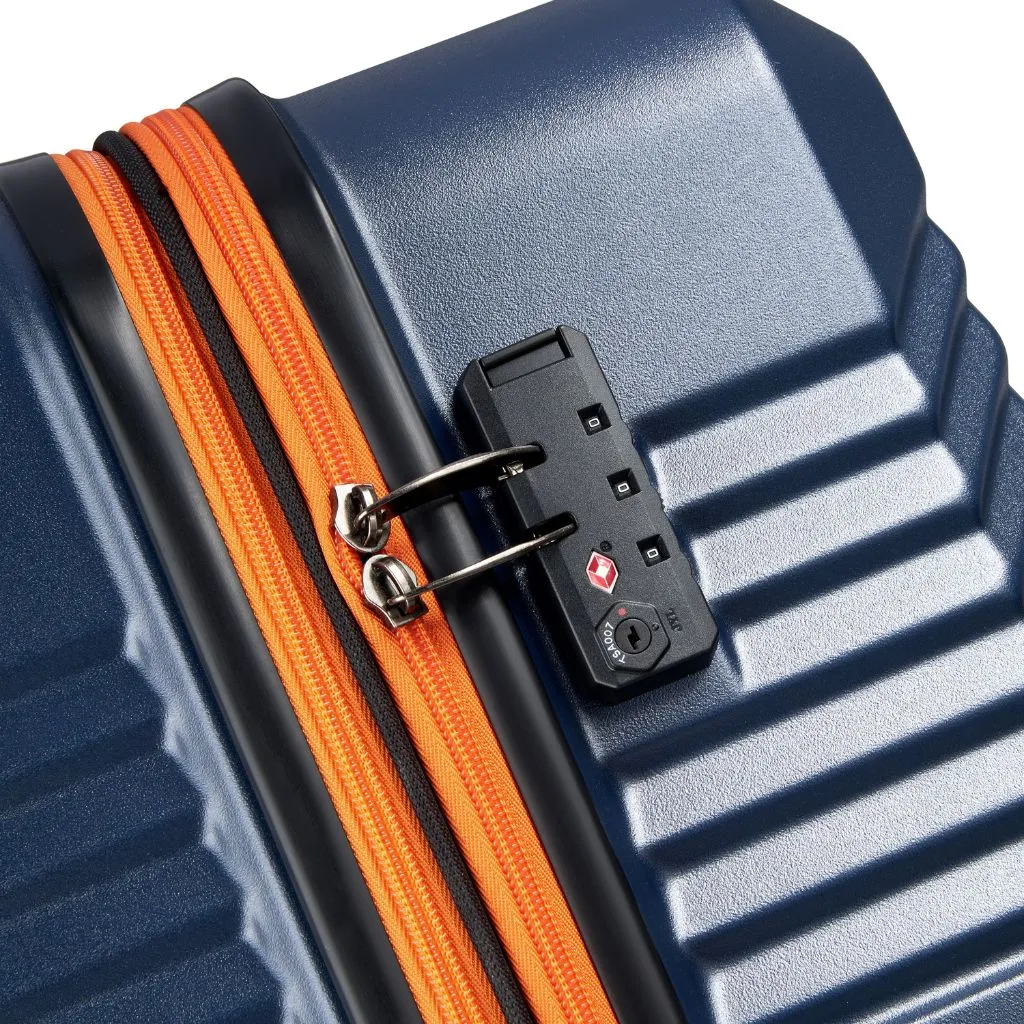 Large Blue Securitech By Delsey Patrol 75.5cm Hardsided Expandable Luggage
