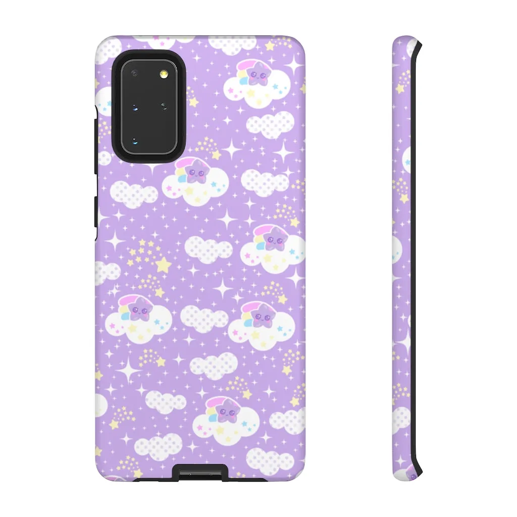 Shooting Star Clouds Purple Tough Phone Case