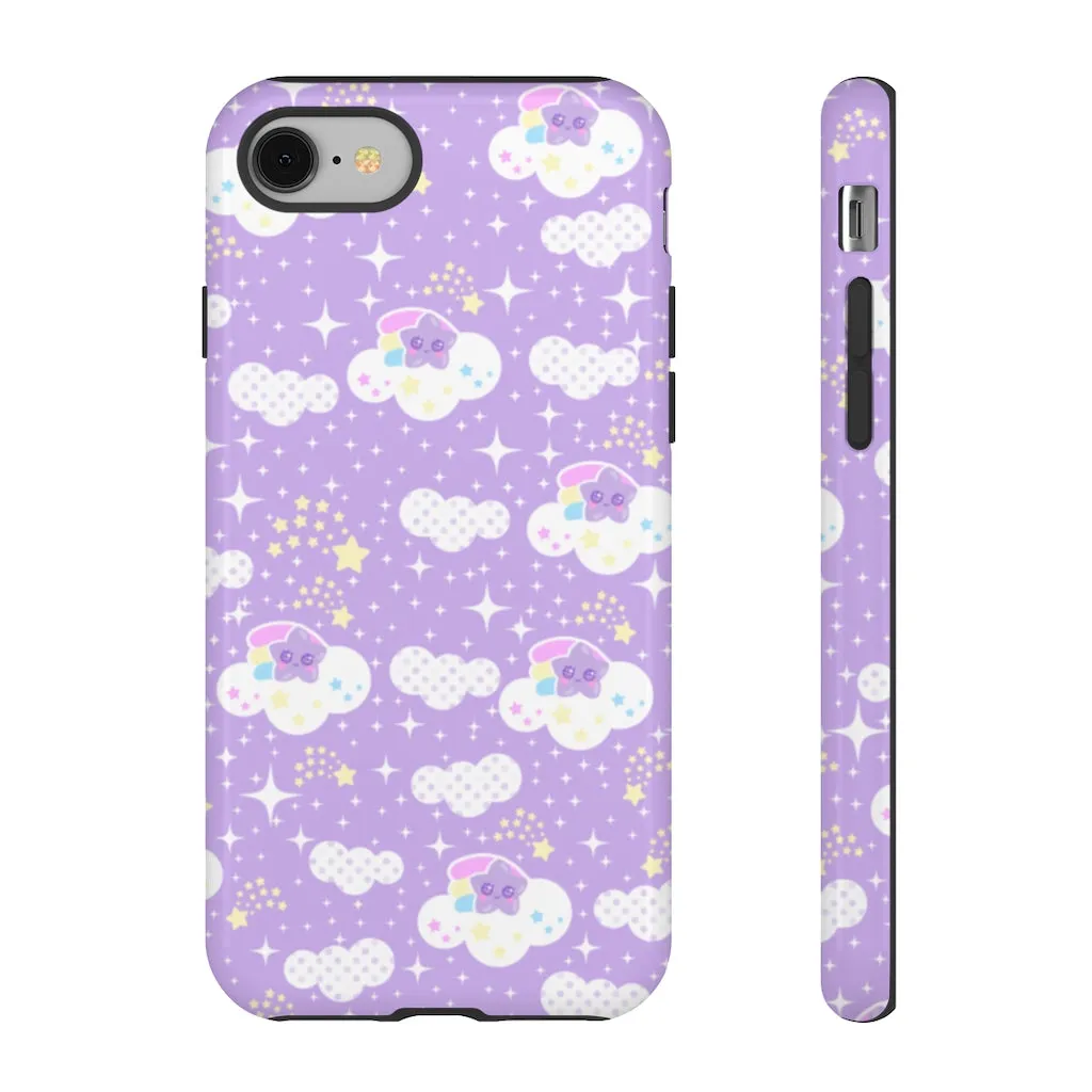 Shooting Star Clouds Purple Tough Phone Case