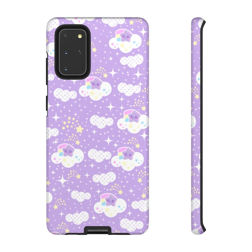 Shooting Star Clouds Purple Tough Phone Case