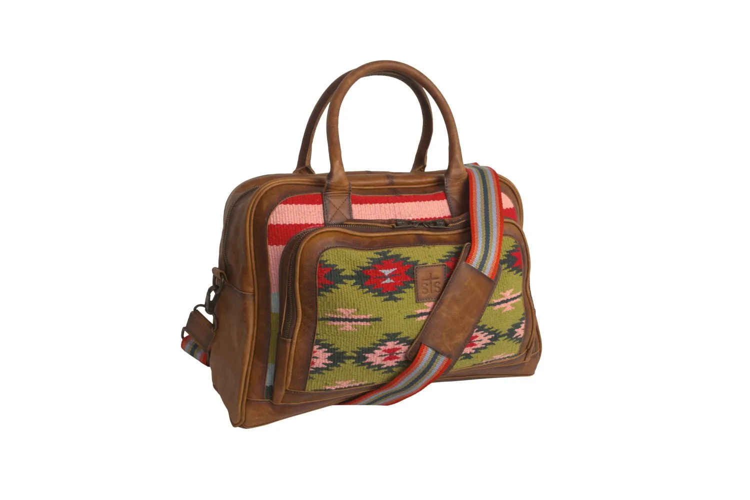 STS Ranchwear Womens Baja Dreams Zoey Multi-Color Leather Carry-On Bag
