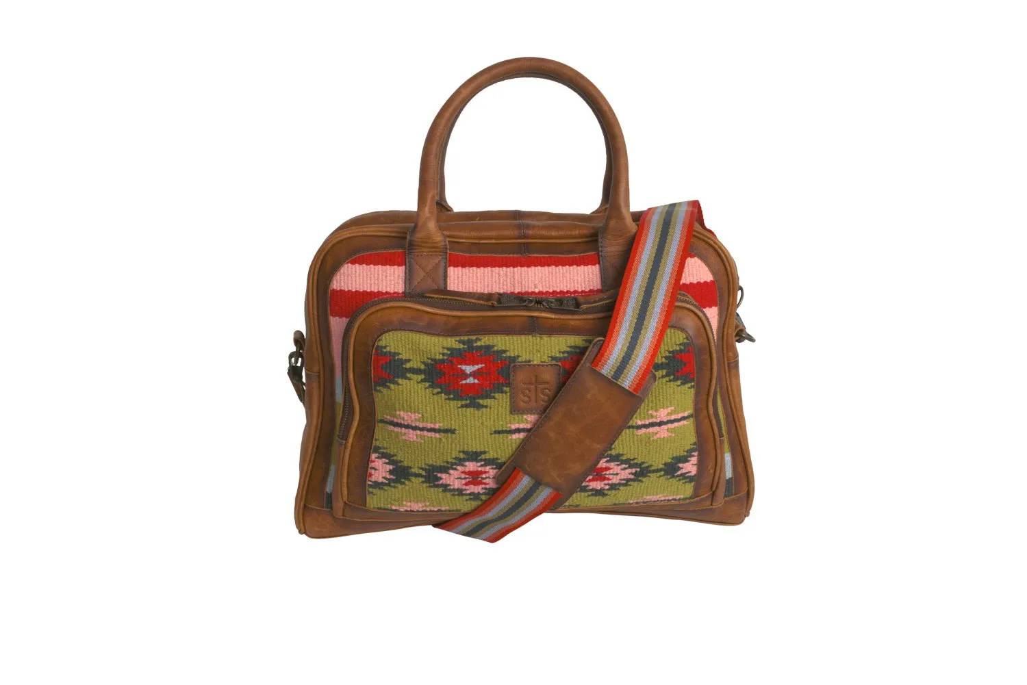 STS Ranchwear Womens Baja Dreams Zoey Multi-Color Leather Carry-On Bag