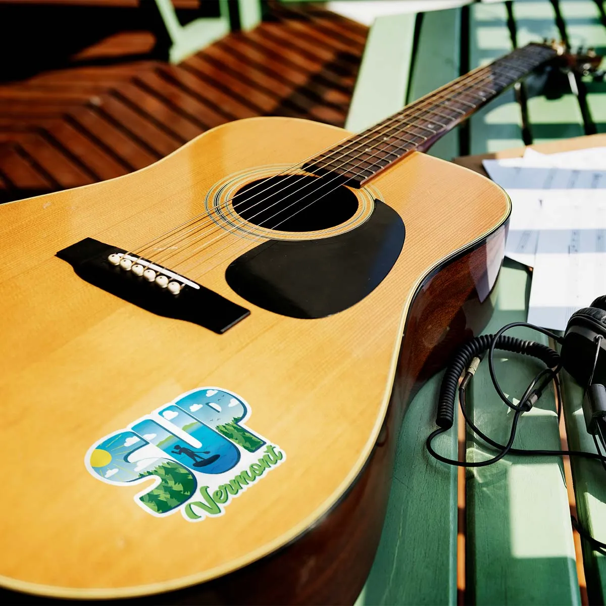 SUP Vermont Die Cut Vinyl Sticker Stand Up Paddleboard