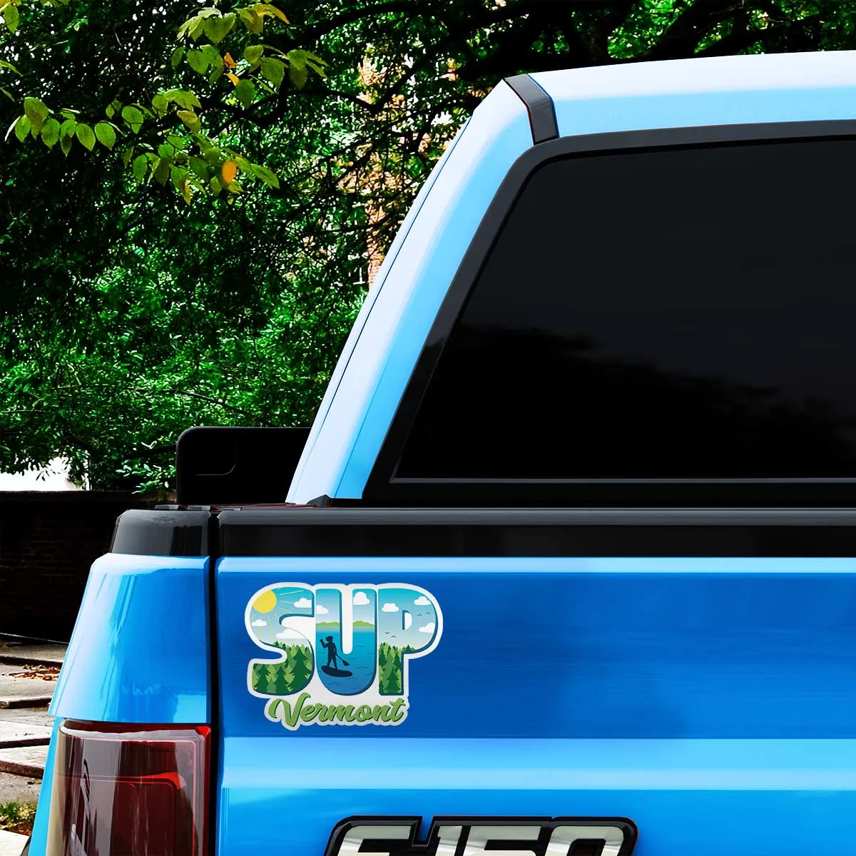 SUP Vermont Die Cut Vinyl Sticker Stand Up Paddleboard