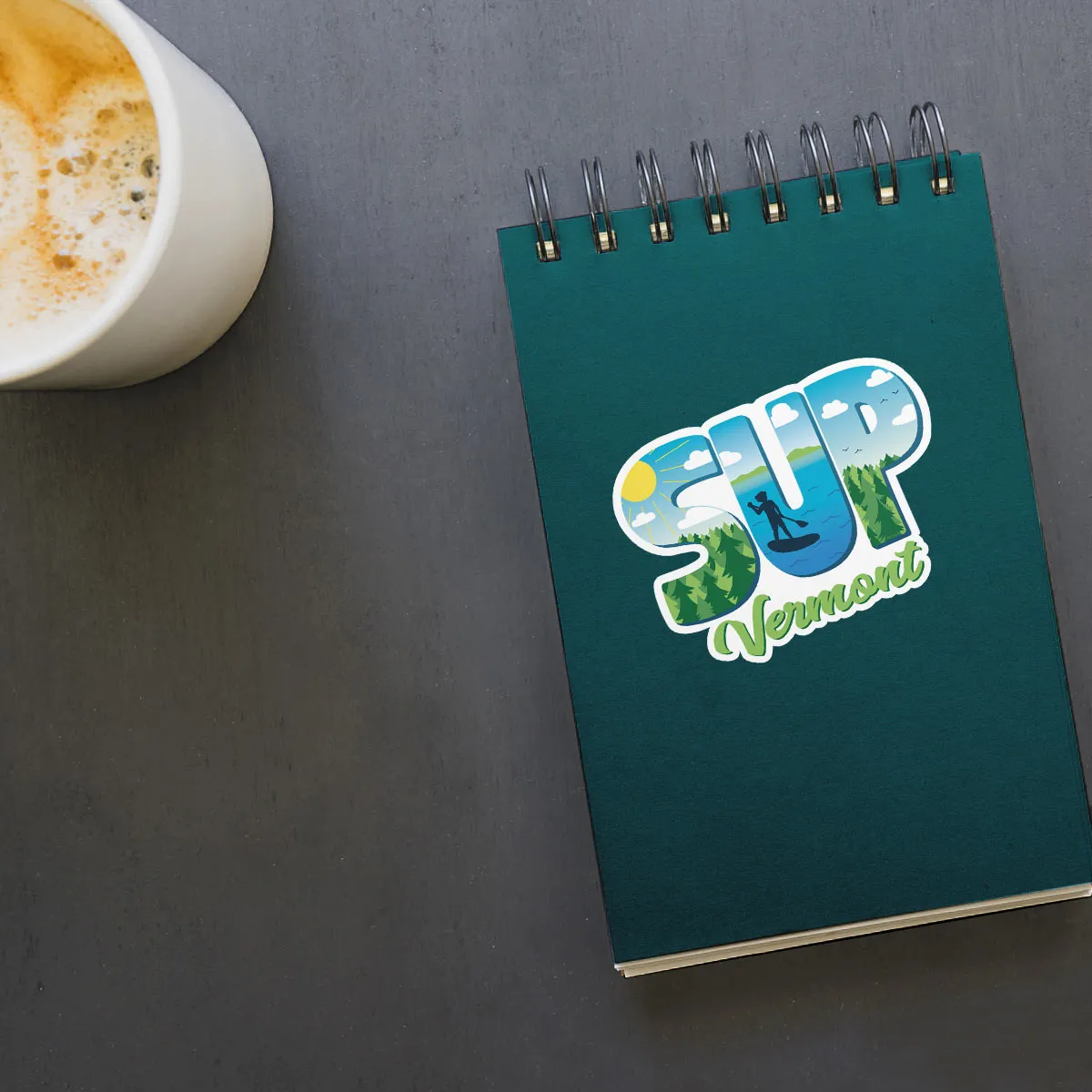 SUP Vermont Mini Vinyl Sticker Stand Up Paddleboard