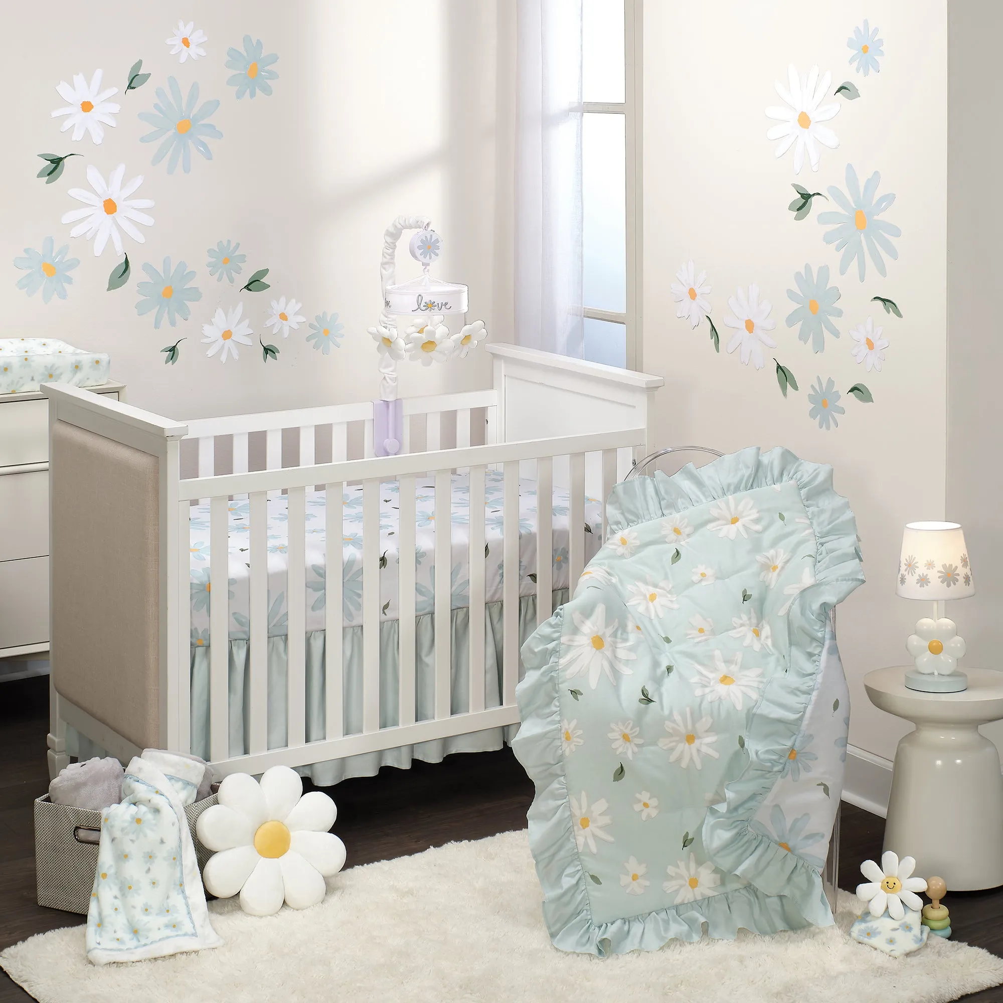 Sweet Daisy Lamp with Shade & Bulb
